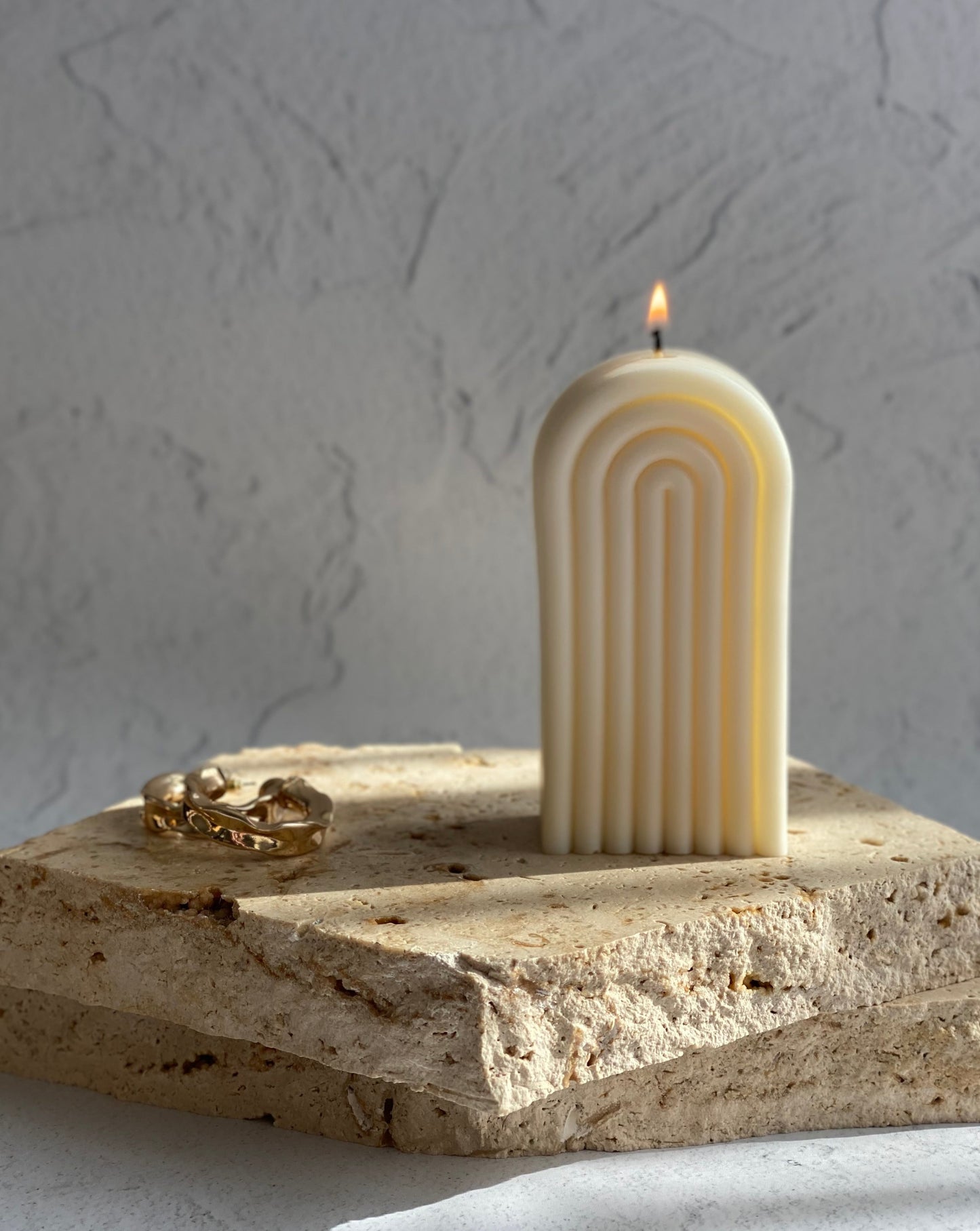 Arch Rainbow decorative sculptural soy wax candle