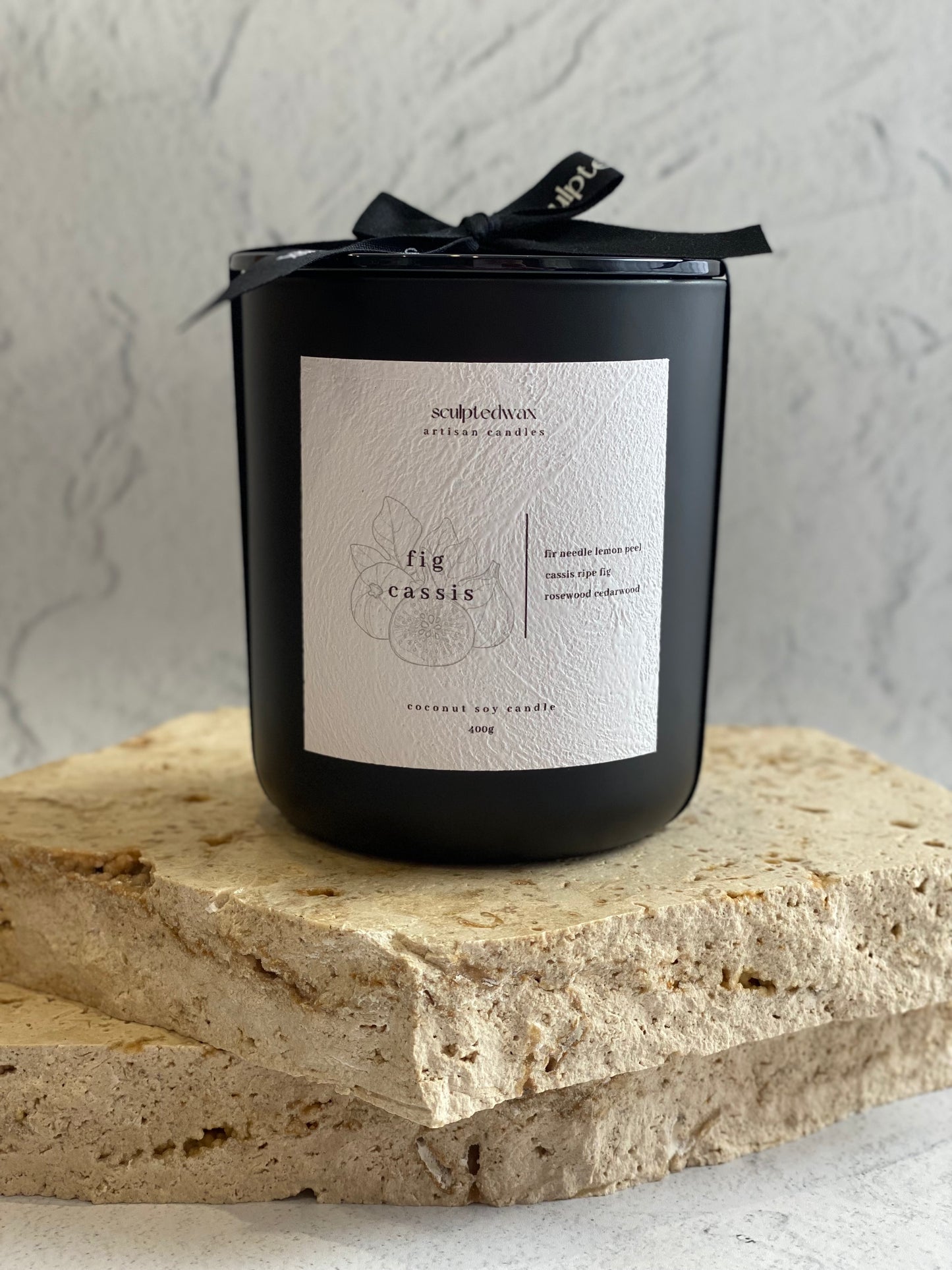 FIG AND CASSIS 400G COCONUT SOY CANDLE