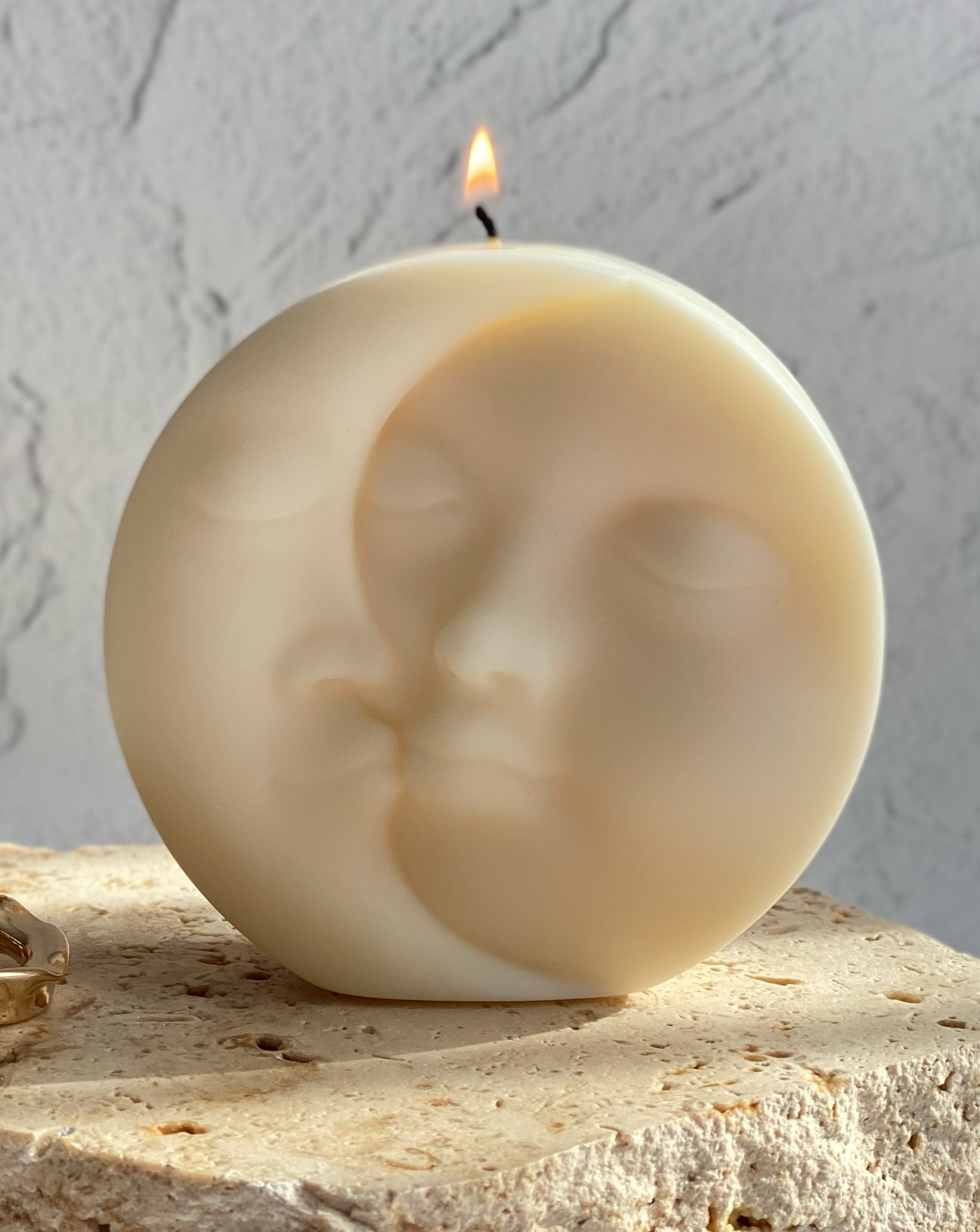 sun and moon sculptural soy wax candle by sculptedwax