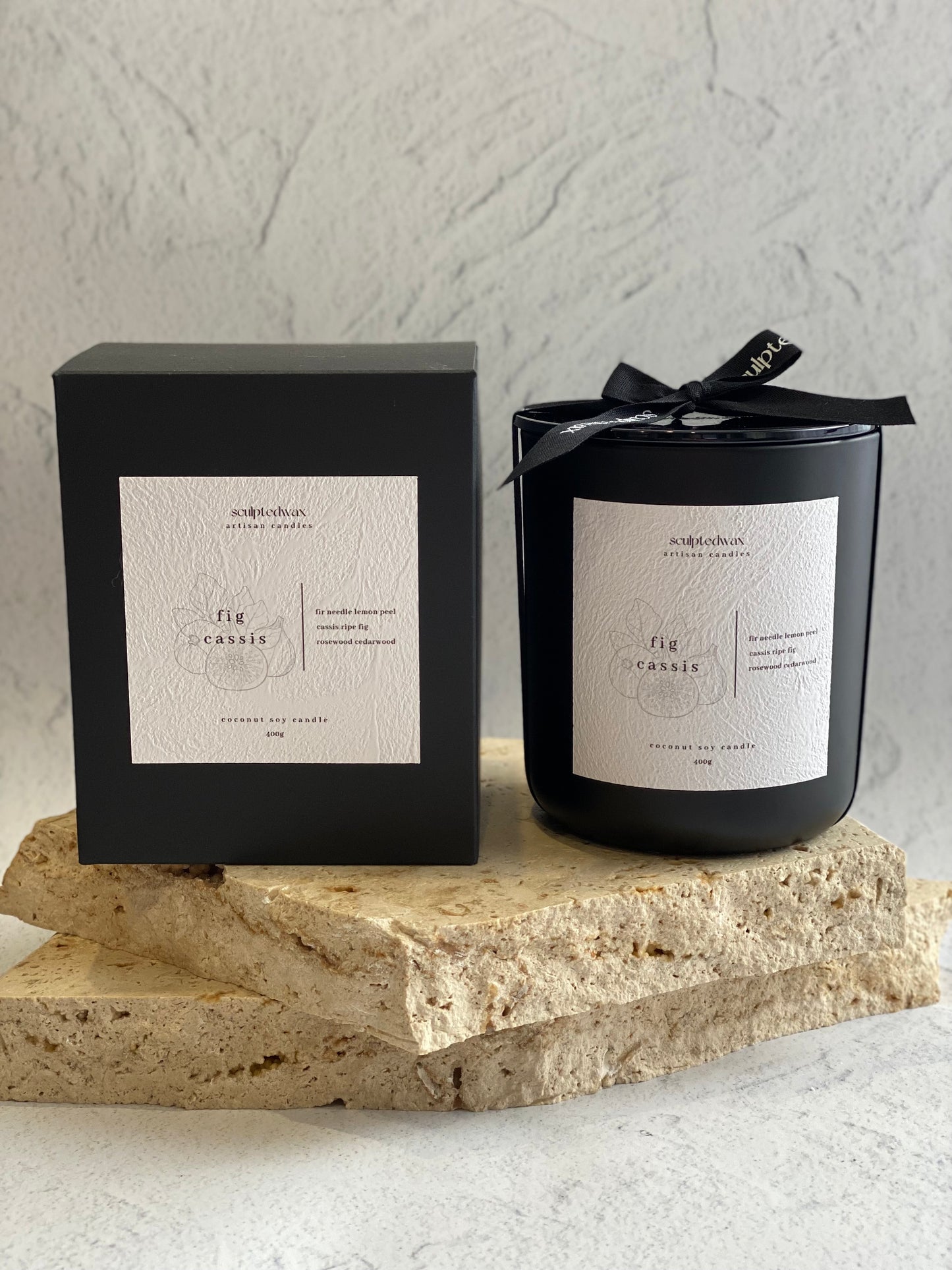 FIG AND CASSIS 400G COCONUT SOY CANDLE