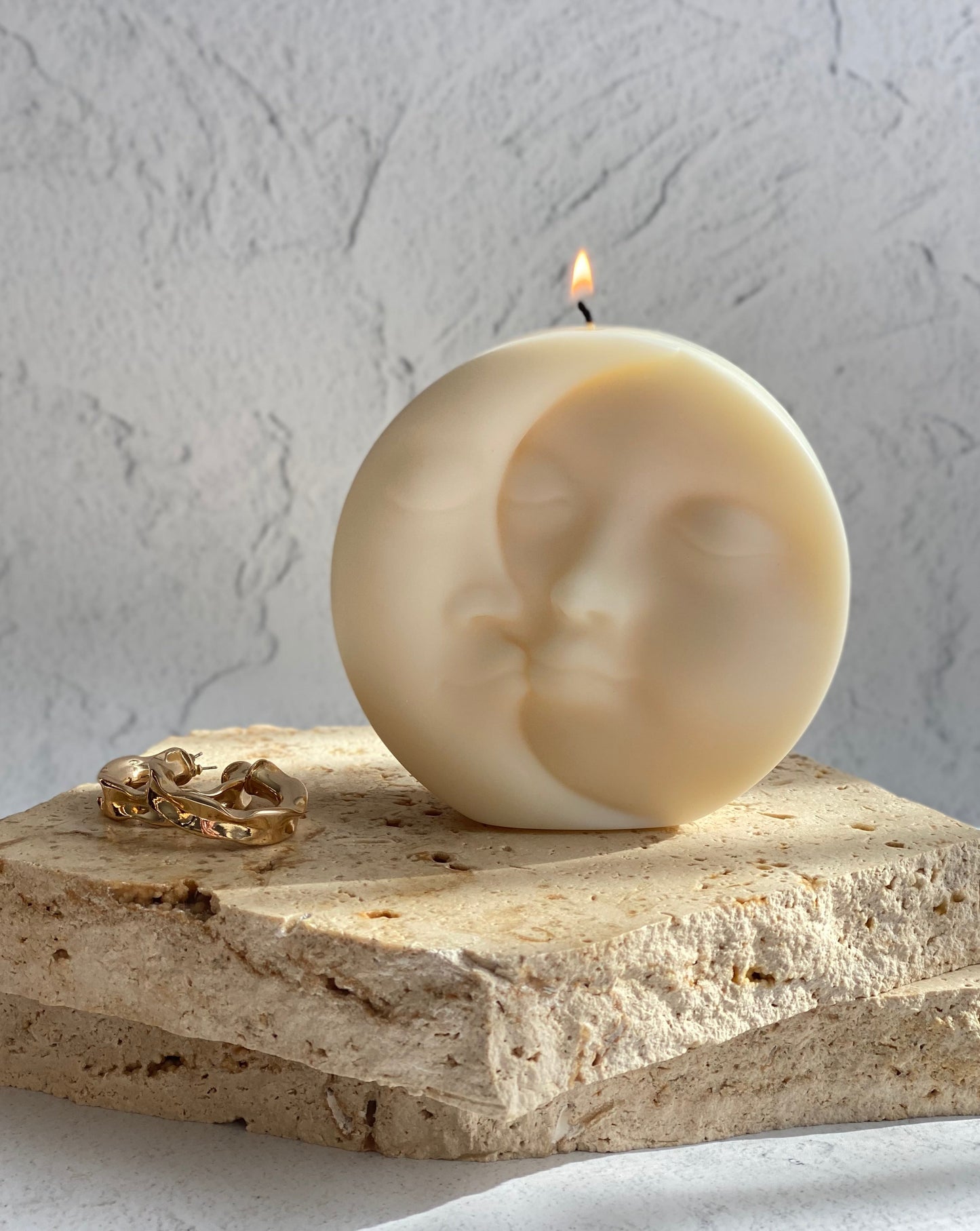 sun and moon sculptural candles australia by sculptedwax