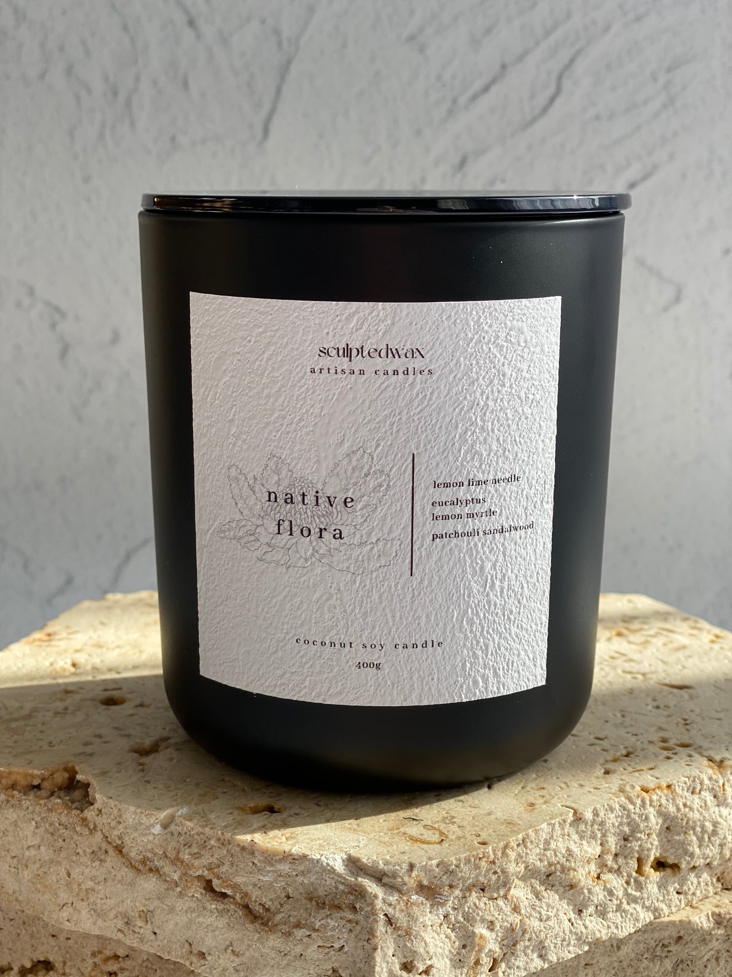 NATIVE FLORA 400G COCONUT SOY CANDLE