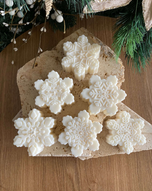 Christmas snowflake candles 6 pack