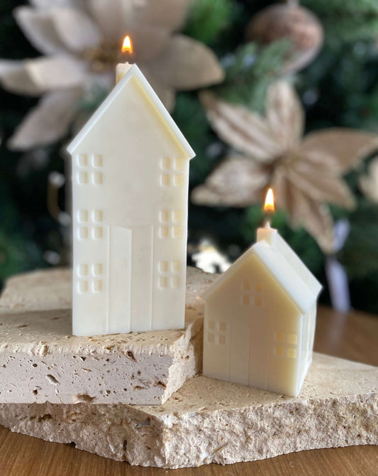 Christmas cottage house set | Christmas Candles Australia