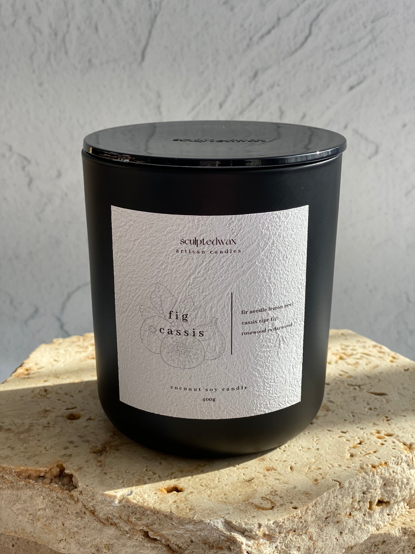 FIG AND CASSIS 400G COCONUT SOY CANDLE