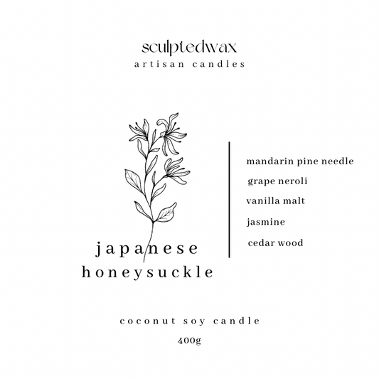 JAPANESE HONEYSUCKLE 400G COCONUT SOY CANDLE