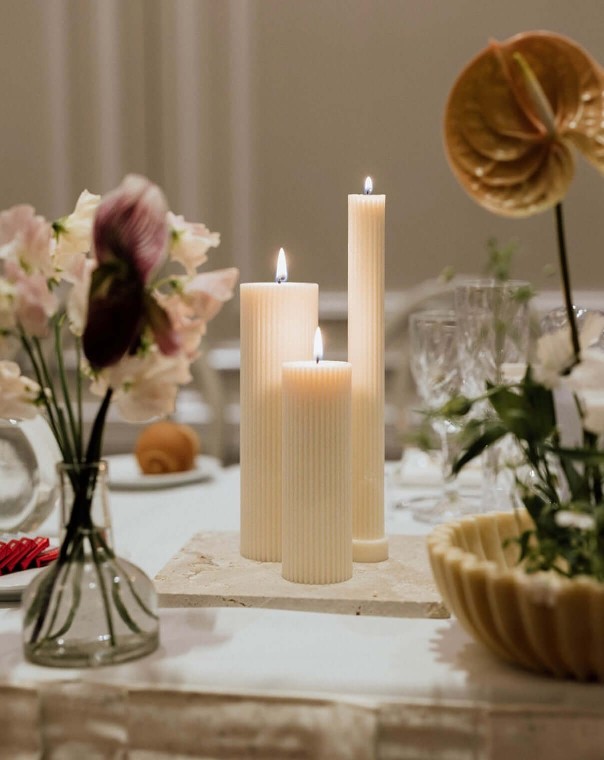 Wedding reception centrepiece ideas | Sculptural Candle Australia | Candle Decorations | Home Decorations | Bubble Candles | Free Standing Candles | Clean Candles | Sculptural Candles | Candles Australia | Scented Candles | Unscented Candles | Soy Wax Can
