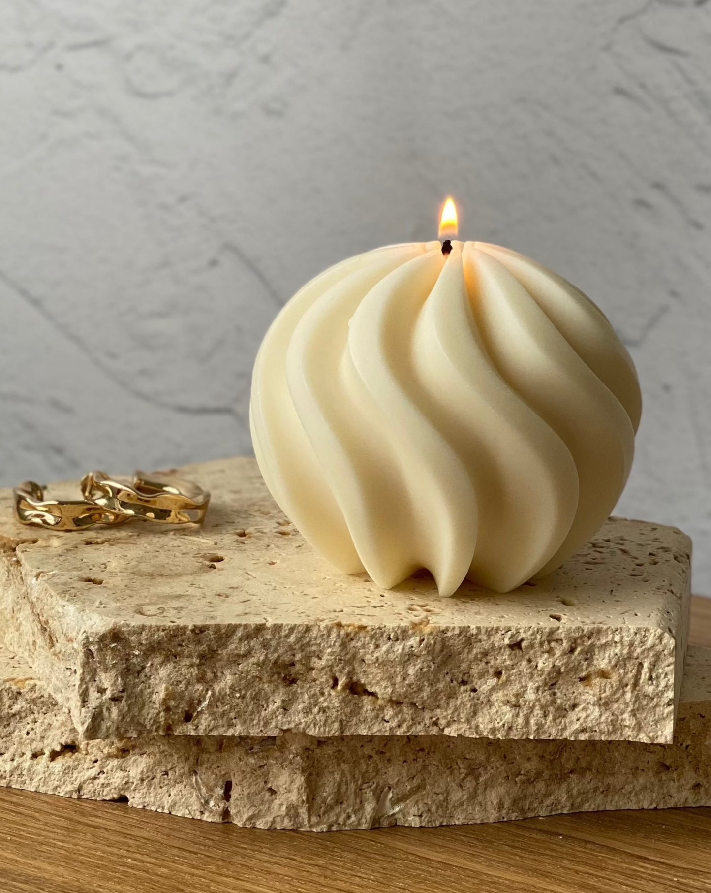 Swirl Sculptural soy wax candle by sculptedwax