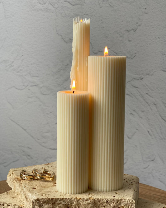 Skye 3 piece pillar candle gift set Australia | Sculptural Candle Australia | Candle Decorations | Home Decorations | Bubble Candles | Free Standing Candles | Clean Candles | Sculptural Candles | Candles Australia | Scented Candles | Unscented Candles | S