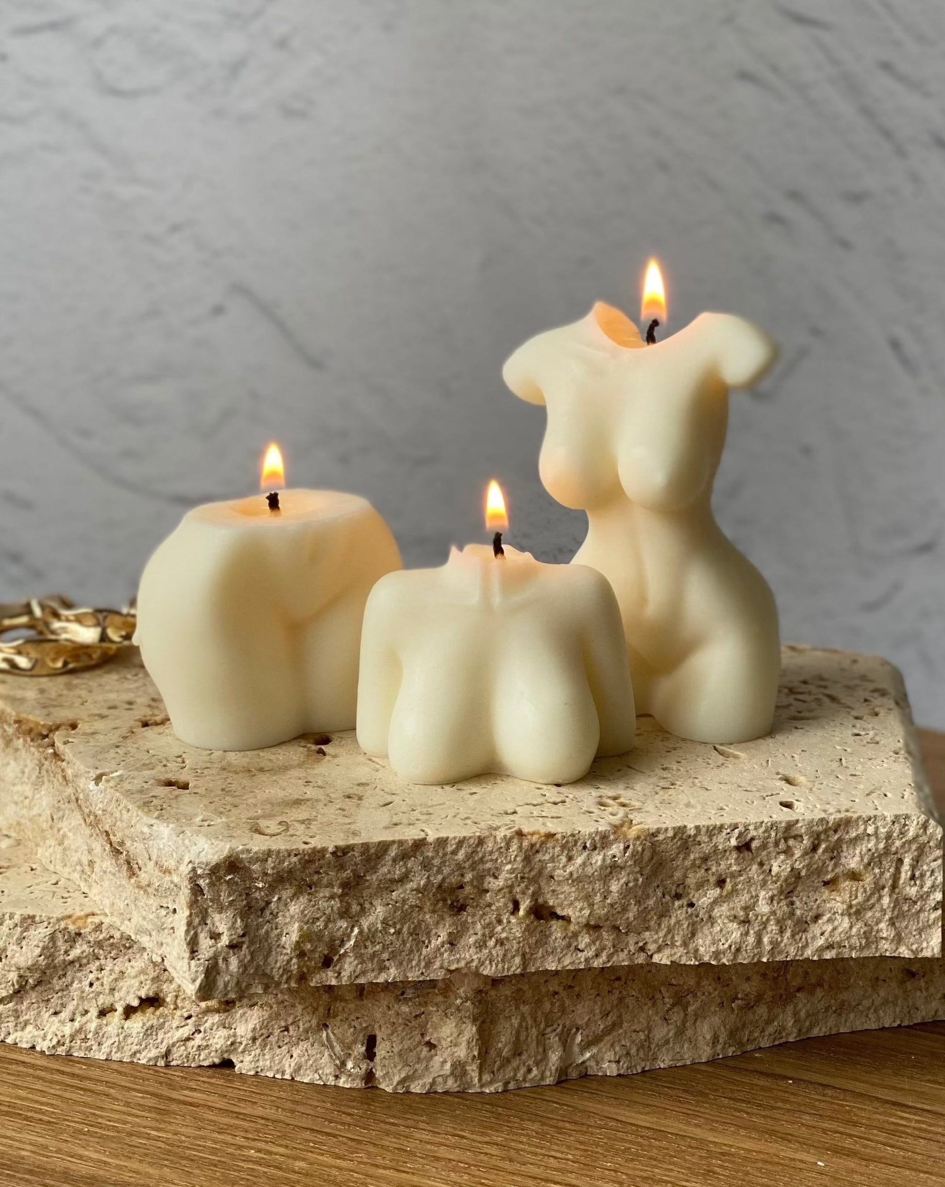 Candle Gift Set Trio Body Torso Candles | Soy Wax Candles | Sculptural Candles Australia | Candles Australia | Body Torso Candles | Sculpted Candles Australia | 
