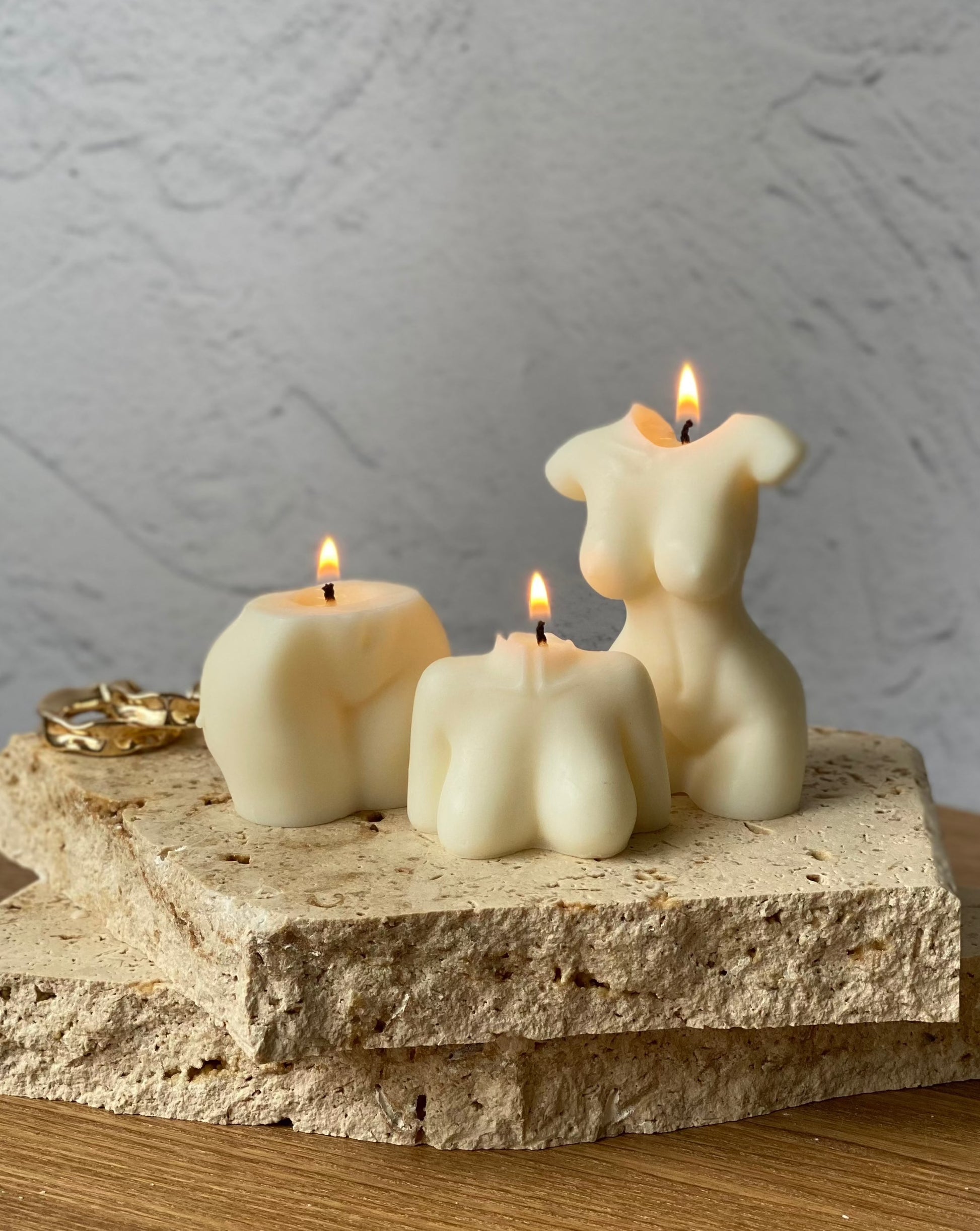 Lush 3 piece Body Torso Candle Gift Set | Empowering women body torso candle gift sets | Body Positivity | Body Candles Australia | Body Torso Candles | Scented Candles | Unscented Candles | Candles Australia | Free Standing Candles Australia | Special Ca