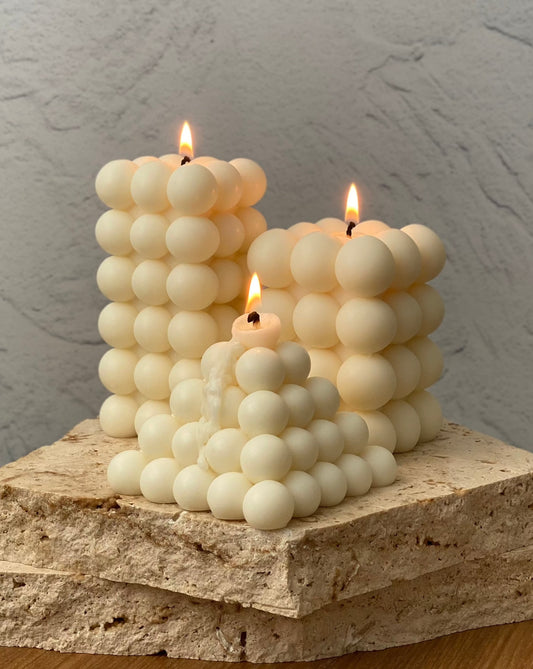 Bubble Candle Pyramid Candle Gift Set | Sculptural Candle Australia | Candle Decorations | Home Decorations | Bubble Candles | Free Standing Candles | Clean Candles | Sculptural Candles | Candles Australia | Scented Candles | Unscented Candles | Soy Wax C