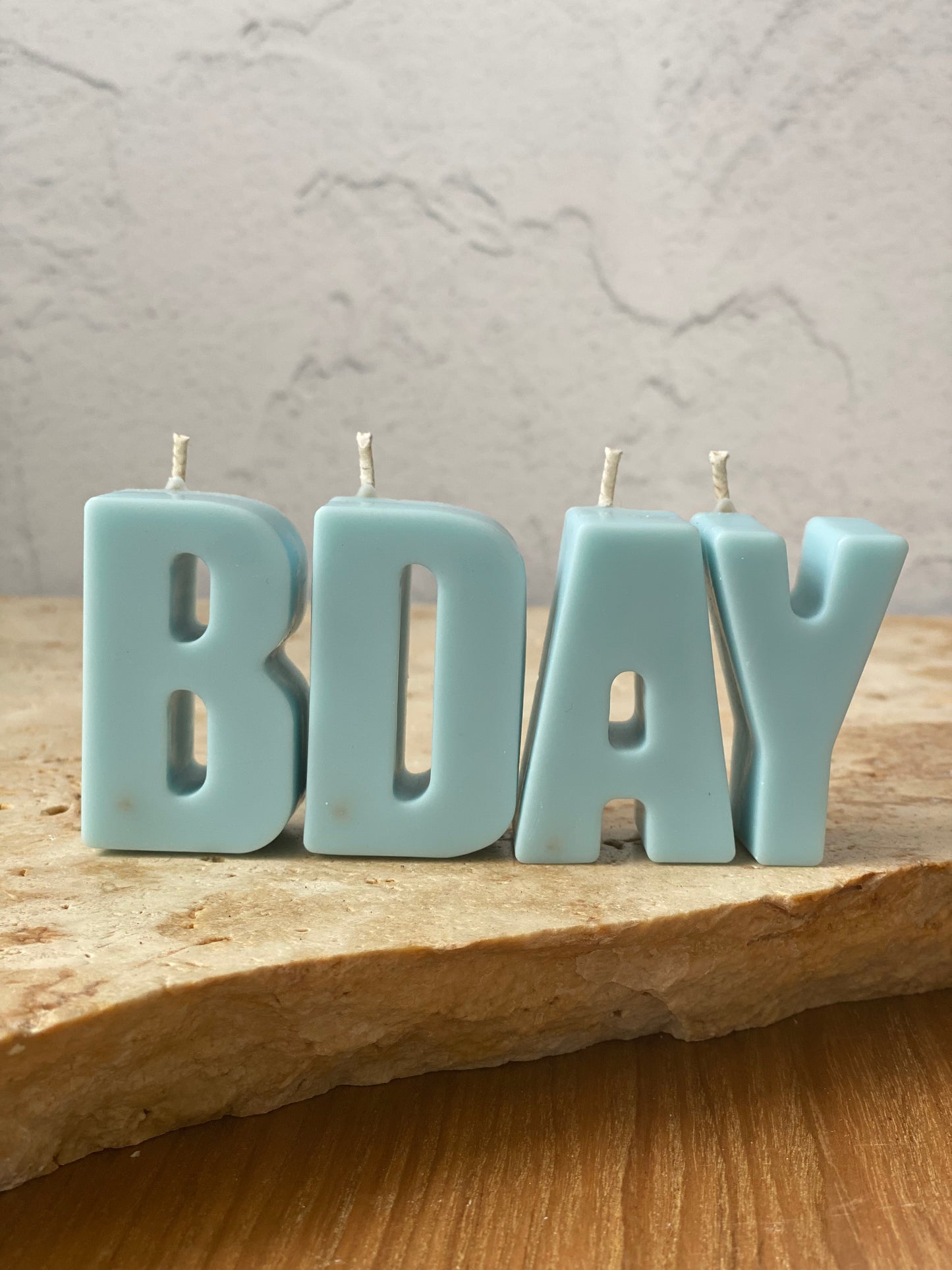 Custom Birthday Candles in Blue BDAY | Personalised Birthday Candles Australia | Sydney Candles Australia | Alphabet Candles for Cakes | Alphabet Birthday Candles | Custom Birthday Candles | Coloured Candles | Letter Candles | Special Candles | Cake Toppe