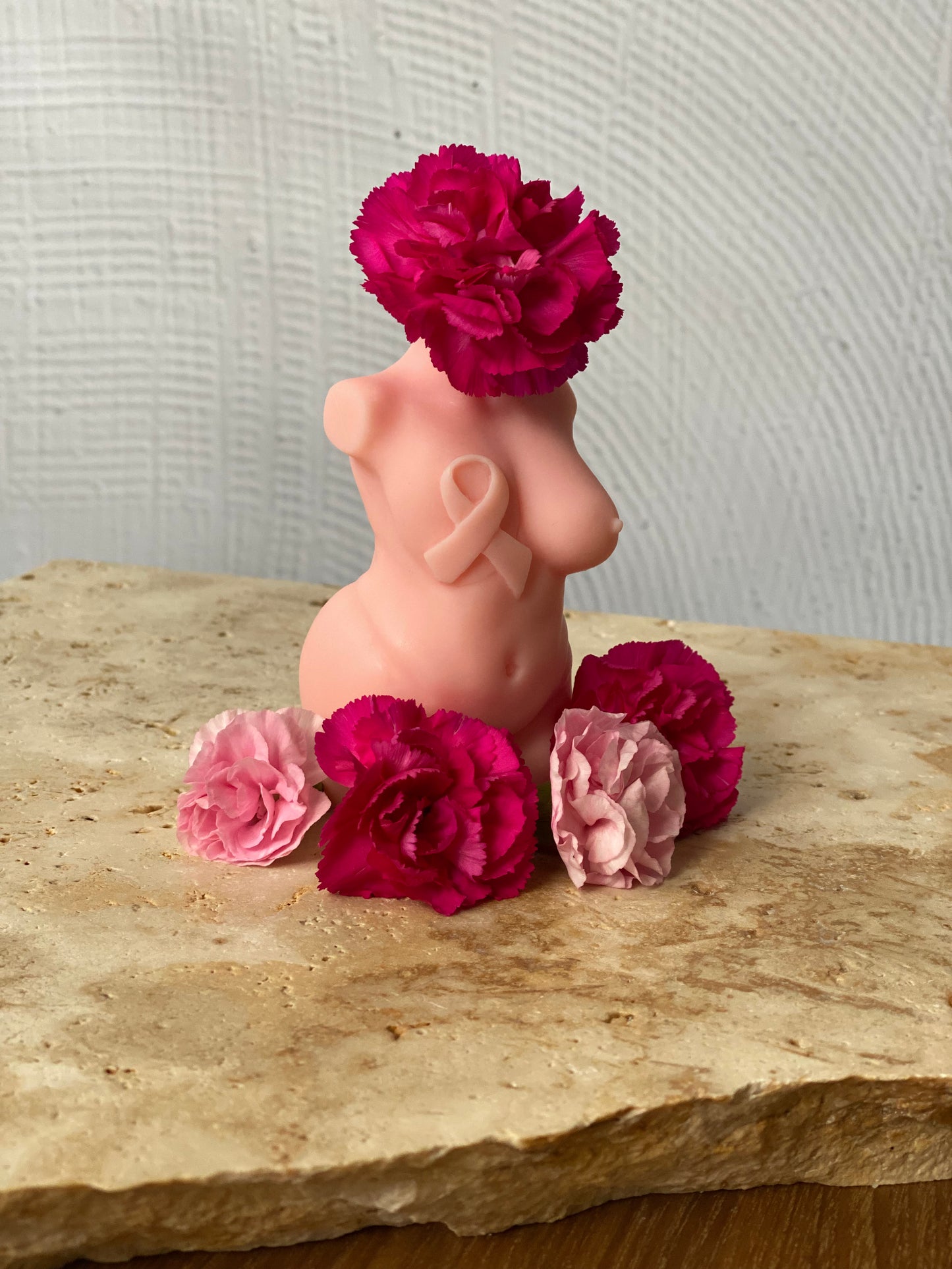 Pink body torso candle